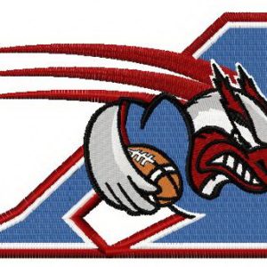 Montreal Alouettes logo embroidery design