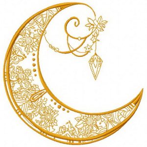 Moon 3 embroidery design