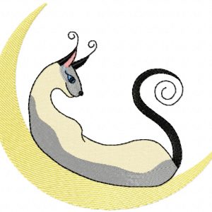 MoonCat embroidery design