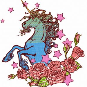Moonlight unicorn 3 embroidery design