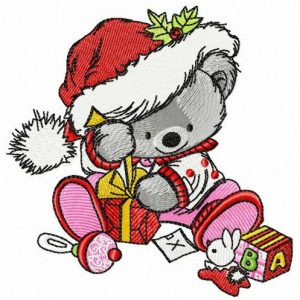 Morning after Christmas embroidery design
