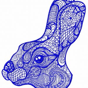 Mosaic bunny 4 embroidery design