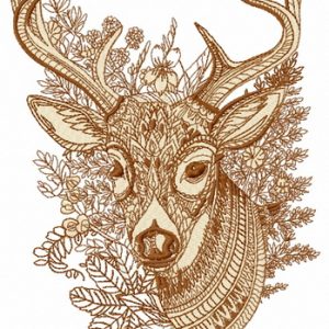 Mosaic deer 2 embroidery design
