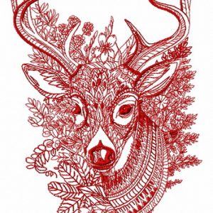 Mosaic deer 3 embroidery design