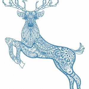 Mosaic deer 4 embroidery design
