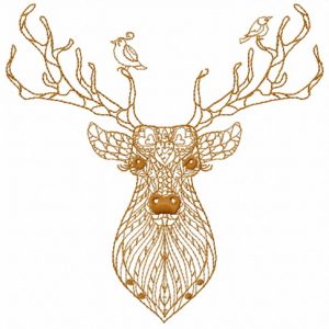 Mosaic deer 5 embroidery design