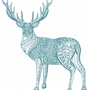 Mosaic deer 6 embroidery design