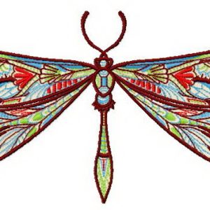 Mosaic dragonfly 2 embroidery design