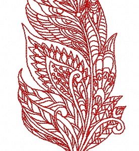Mosaic feather 2 embroidery design
