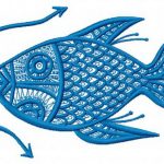 Mosaic fish 2 embroidery design