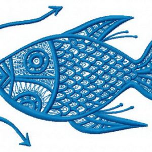 Mosaic fish 2 embroidery design