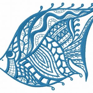 Mosaic fish 4 embroidery design