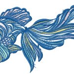 Mosaic fish 6 embroidery design