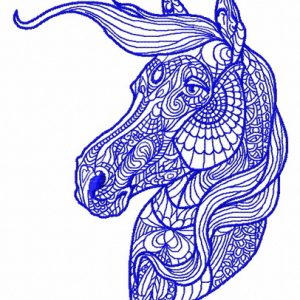 Mosaic horse 7 embroidery design