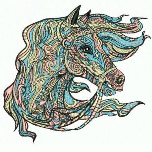 Mosaic horse 8 embroidery design