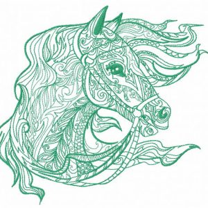 Mosaic horse 9 embroidery design