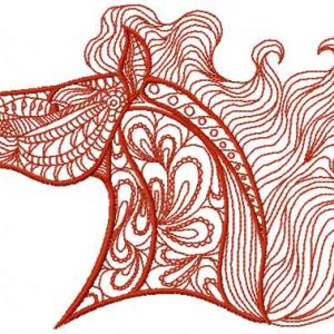Mosaic horse 5 embroidery design