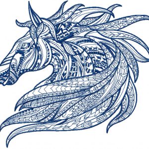 Mosaic horse 3 embroidery design