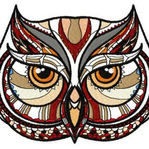 Mosaic owl 2 embroidery design