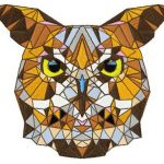 Mosaic owl 3 embroidery design