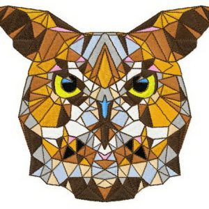 Mosaic owl 3 embroidery design