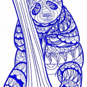 Mosaic panda 3 embroidery design