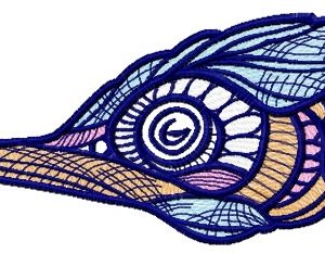 Mosaic sea horse 3 embroidery design