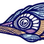 Mosaic sea horse 3 embroidery design