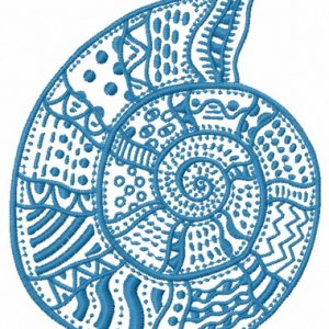 Mosaic sea shell 2 embroidery design