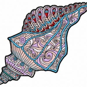 Mosaic sea shell 3 embroidery design