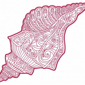 Mosaic sea shell 4 embroidery design