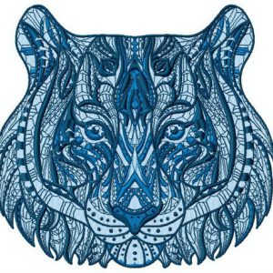 Mosaic tiger 2 embroidery design