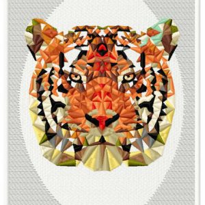 Mosaic tiger 4 embroidery design