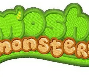 Moshi monsters logo embroidery design