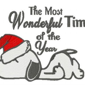 The most wonderful time of the year embroidery design