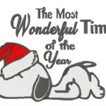 The most wonderful time of the year embroidery design