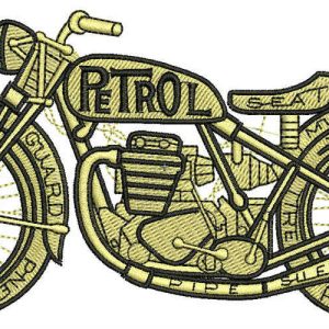 Motocycle parts embroidery design