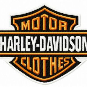 Motor clothes logo embroidery design