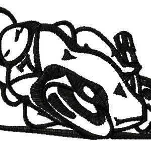 Motorcycle racer 2 embroidery design