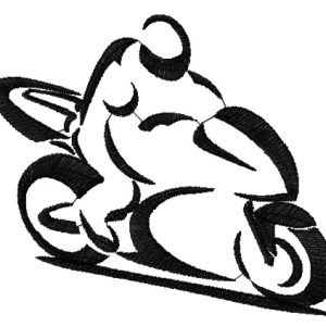 Motorcycle racer 1 embroidery design