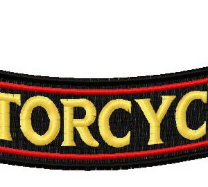 Motorcycles badge embroidery design