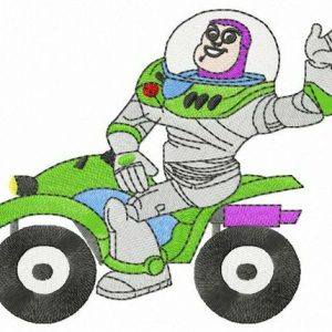 Motorcyclist Buzz embroidery design