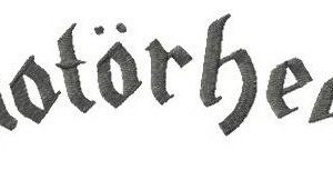Motorhead logo embroidery design