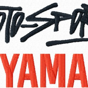 Motosport Yamaha logo embroidery design