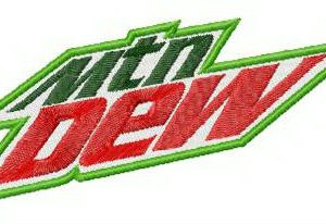 Mountain Dew logo embroidery design