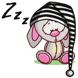 Mouse in striped hat embroidery design