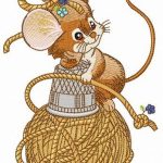 Mouse likes sewing craft embroidery design