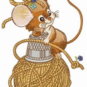 Mouse likes sewing craft embroidery design
