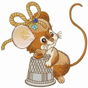 Mouse the tailor embroidery design