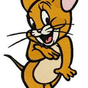 Mousekin Jerry embroidery design